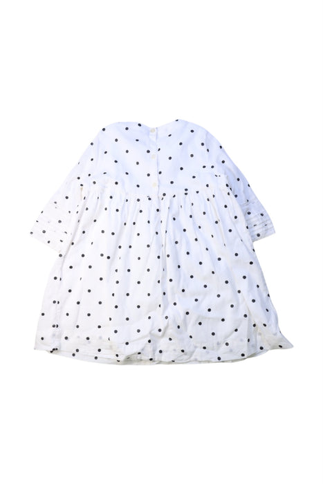 A White Long Sleeve Dresses from Velveteen in size 4T for girl. (Back View)