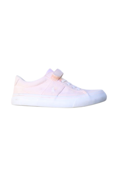 A Pink Sneakers from Polo Ralph Lauren in size 5T for girl. (Front View)