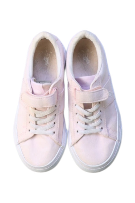 A Pink Sneakers from Polo Ralph Lauren in size 5T for girl. (Back View)