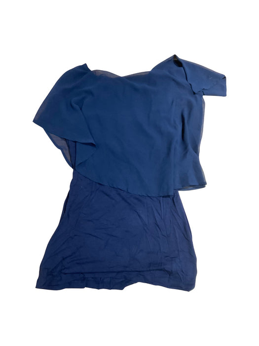 A Blue Short Sleeve Tops from Seraphine in size S for maternity. (Back View)