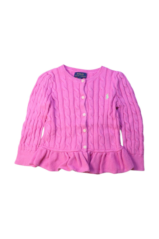 A Pink Cardigans from Polo Ralph Lauren in size 3T for girl. (Front View)