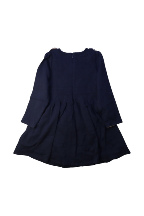 A Navy Long Sleeve Dresses from Burberry in size 3T for girl. (Back View)