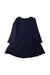 A Navy Long Sleeve Dresses from Burberry in size 3T for girl. (Back View)