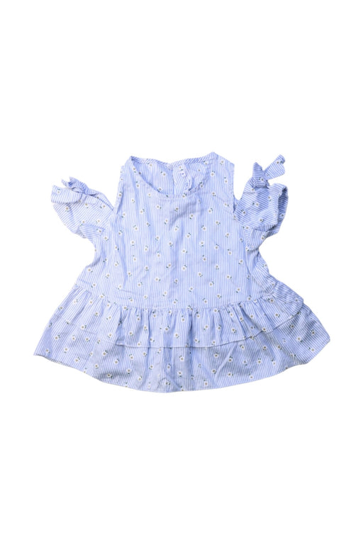 A Blue Short Sleeve Tops from Mayoral in size 6T for girl. (Front View)