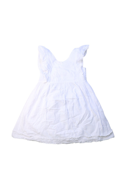 A White Sleeveless Dresses from The Little White Company in size 2T for girl. (Front View)