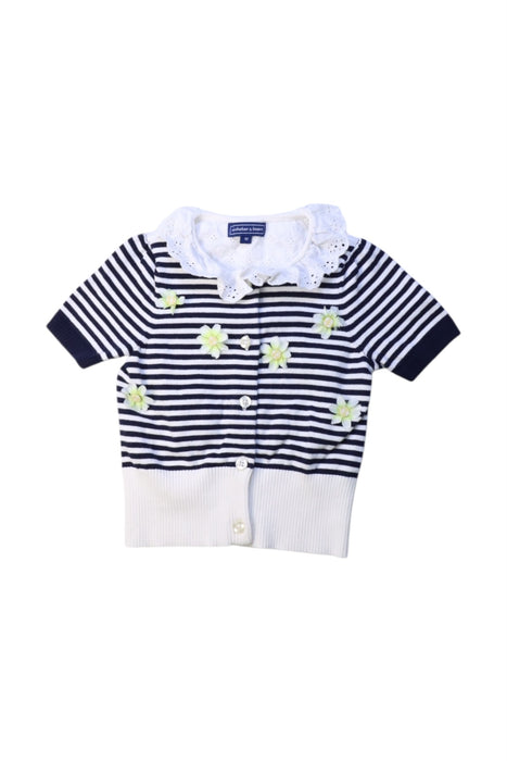 A Navy Cardigans from Nicholas & Bears in size 4T for girl. (Front View)