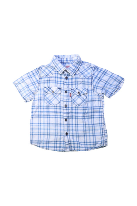 A Blue Short Sleeve Shirts from Levi's in size 3T for boy. (Front View)