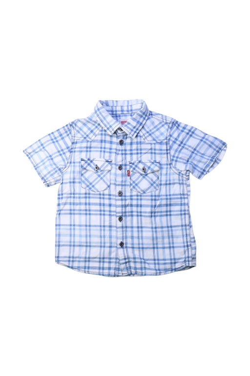 A Blue Short Sleeve Shirts from Levi's in size 3T for boy. (Front View)