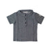 A Grey Short Sleeve Polos from Moncler in size 6-12M for boy. (Front View)