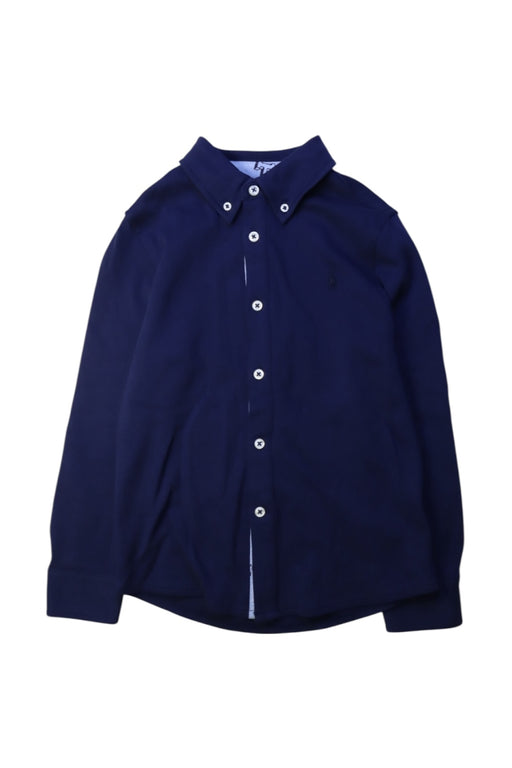 A Navy Long Sleeve Shirts from Polo Ralph Lauren in size 5T for boy. (Front View)