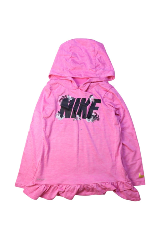 A Pink Hooded Sweatshirts from Nike in size 4T for girl. (Front View)