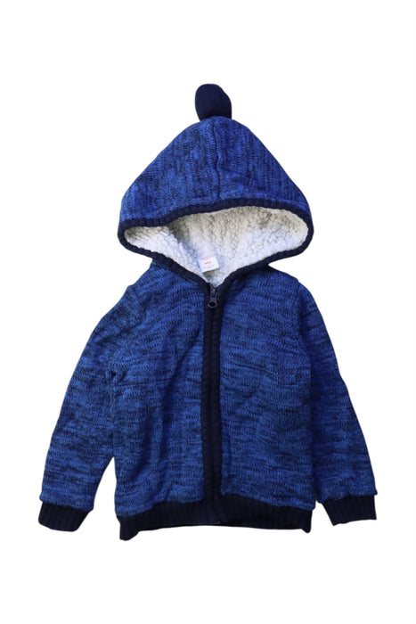 A Blue Hooded Sweatshirts from Seed in size 18-24M for boy. (Front View)