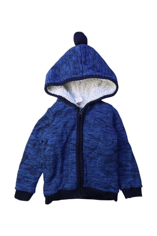 A Blue Hooded Sweatshirts from Seed in size 18-24M for boy. (Front View)