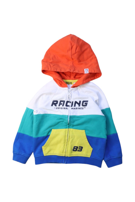 A Multicolour Hooded Sweatshirts from Original Marines in size 12-18M for boy. (Front View)