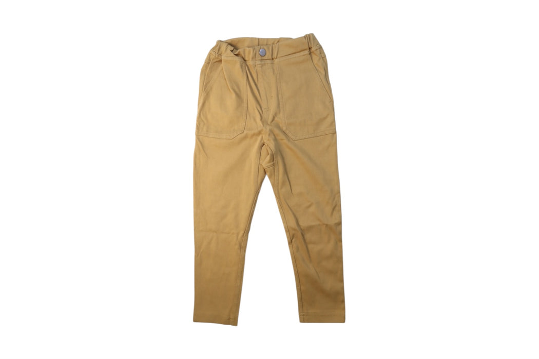 A Beige Casual Pants from Petit Main in size 4T for boy. (Front View)