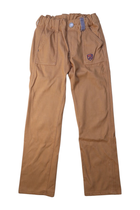 A Beige Casual Pants from Miki House in size 5T for boy. (Front View)