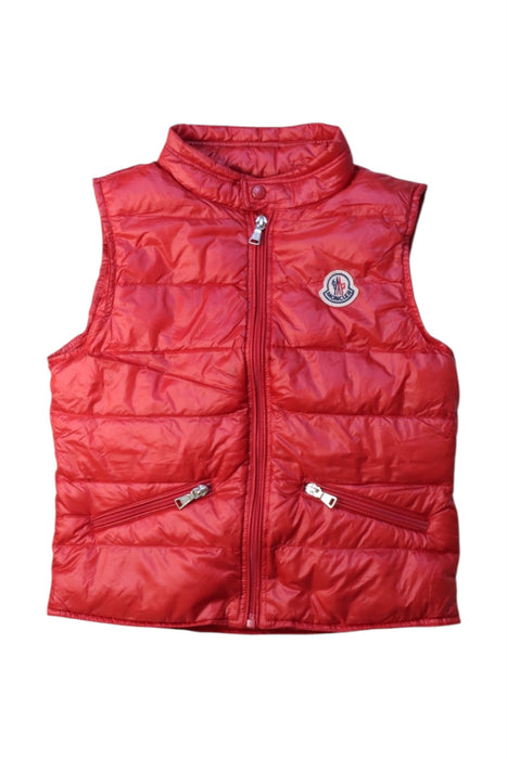 A Red Outerwear Vests from Moncler in size 8Y for neutral. (Front View)