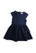 A Navy Sleeveless Dresses from Kate Spade in size 5T for girl. (Front View)