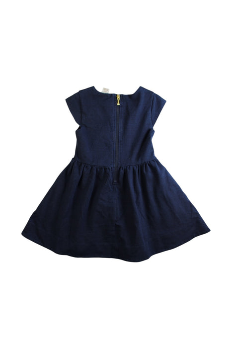 A Navy Sleeveless Dresses from Kate Spade in size 5T for girl. (Back View)