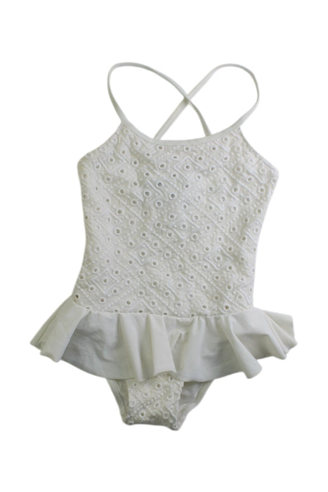 A White Swimsuits from Vilebrequin in size 4T for girl. (Front View)