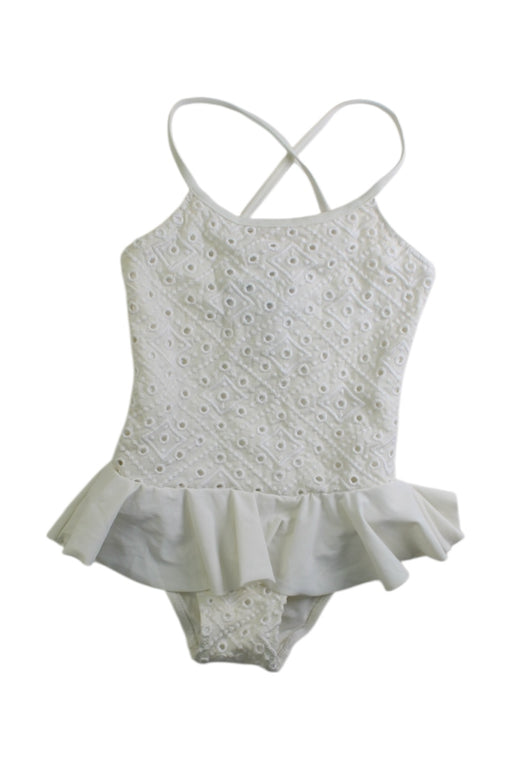 A White Swimsuits from Vilebrequin in size 4T for girl. (Front View)