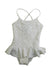 A White Swimsuits from Vilebrequin in size 4T for girl. (Front View)