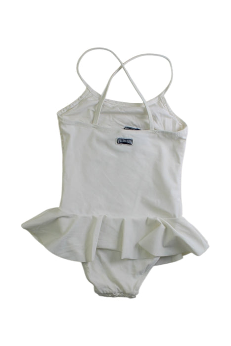 A White Swimsuits from Vilebrequin in size 4T for girl. (Back View)
