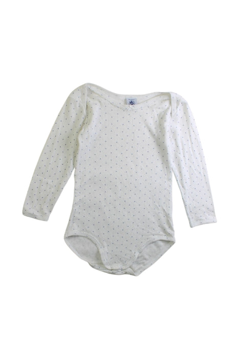 A White Long Sleeve Bodysuits from Petit Bateau in size 18-24M for girl. (Front View)
