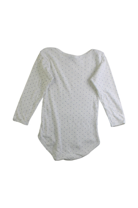 A White Long Sleeve Bodysuits from Petit Bateau in size 18-24M for girl. (Back View)