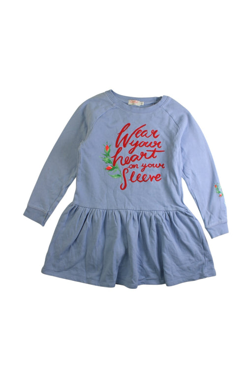 A Blue Long Sleeve Dresses from Cath Kids London in size 7Y for girl. (Front View)