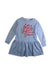 A Blue Long Sleeve Dresses from Cath Kids London in size 7Y for girl. (Front View)