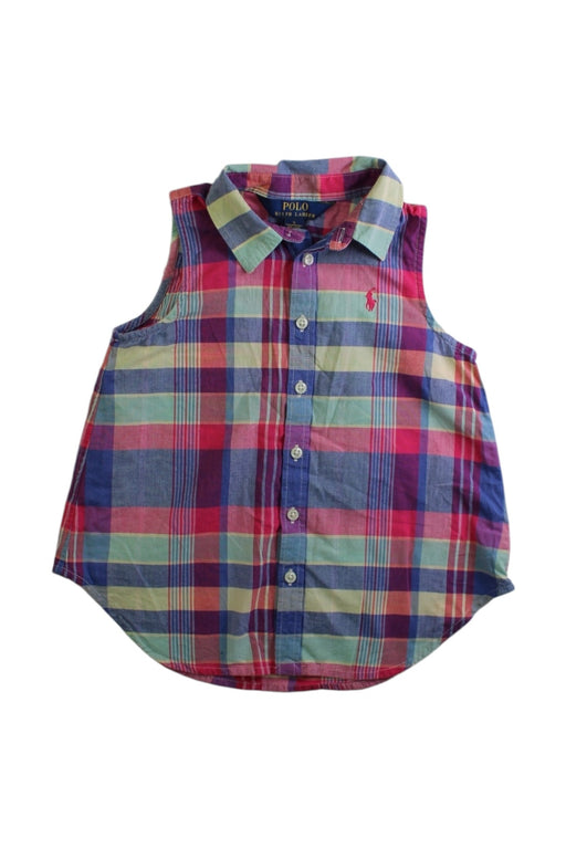 A Multicolour Short Sleeve Shirts from Polo Ralph Lauren in size 5T for girl. (Front View)