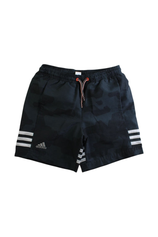 A Black Active Shorts from Adidas in size 7Y for boy. (Front View)