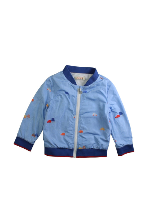 A Blue Lightweight Jackets from Momonittu in size 2T for boy. (Front View)