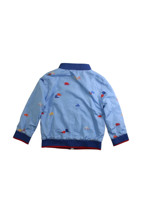 A Blue Lightweight Jackets from Momonittu in size 2T for boy. (Back View)