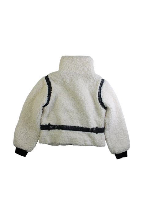 A White Puffer/Quilted Jackets from Design History in size 7Y for girl. (Back View)