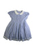 A Blue Short Sleeve Dresses from Pom Ponette in size 7Y for girl. (Front View)