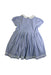 A Blue Short Sleeve Dresses from Pom Ponette in size 7Y for girl. (Back View)