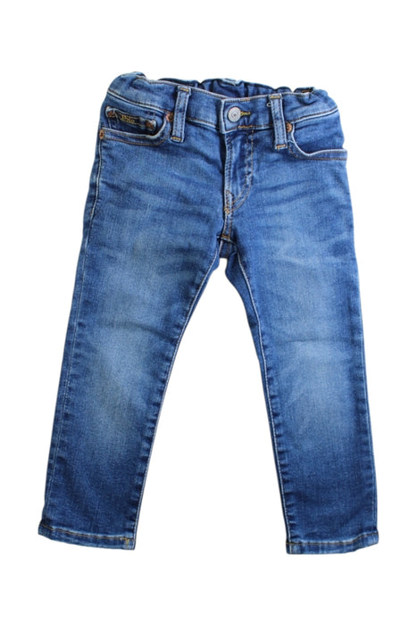 A Navy Jeans from Polo Ralph Lauren in size 2T for girl. (Front View)