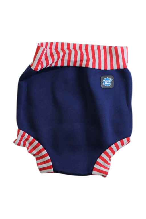A Navy Swim Diapers from Splash About in size 2T for neutral. (Front View)