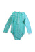 A Teal Swimsuits from Seed in size 3T for girl. (Back View)