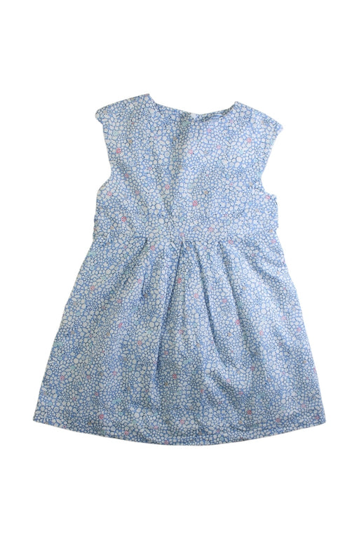 A Blue Sleeveless Dresses from Jacadi in size 5T for girl. (Front View)