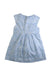 A Blue Sleeveless Dresses from Jacadi in size 5T for girl. (Front View)