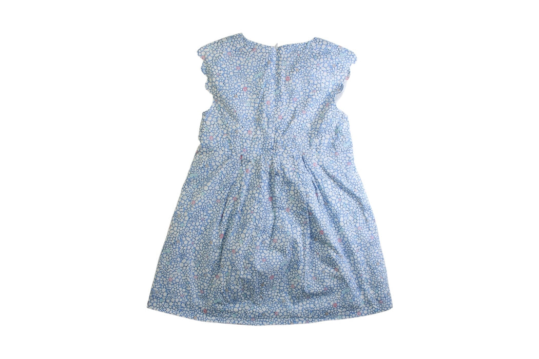 A Blue Sleeveless Dresses from Jacadi in size 5T for girl. (Back View)