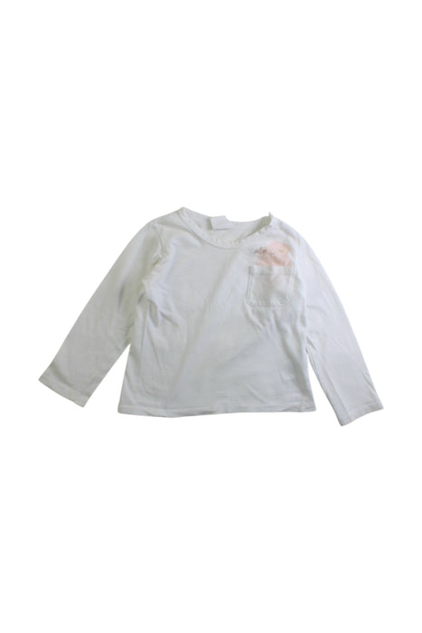 A White Long Sleeve Tops from Seed in size 18-24M for girl. (Front View)