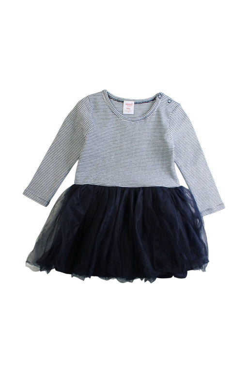 A Navy Long Sleeve Dresses from Seed in size 18-24M for girl. (Front View)