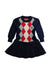 A Navy Sweater Dresses from Ferrari in size 6-12M for girl. (Front View)