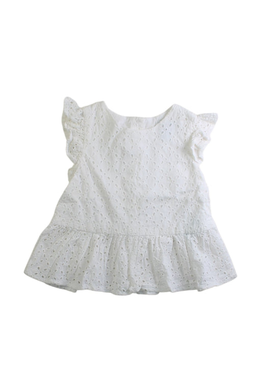 A White Sleeveless Tops from Ralph Lauren in size 6-12M for girl. (Front View)