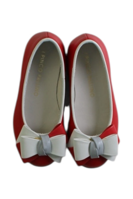 A Red Flats from I Pinco Pallino in size 3T for girl. (Back View)