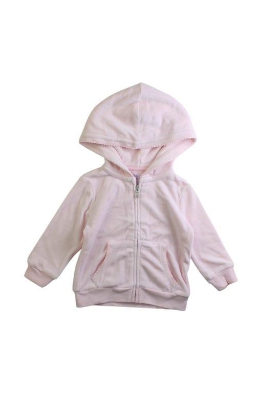 A Pink Zippered Sweatshirts from Ralph Lauren in size 6-12M for girl. (Front View)